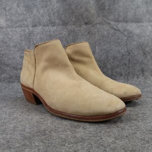 Sam Edelman Shoes Womens 7.5 Bootie Fashion Petty Leather Classic Tan Block Heel